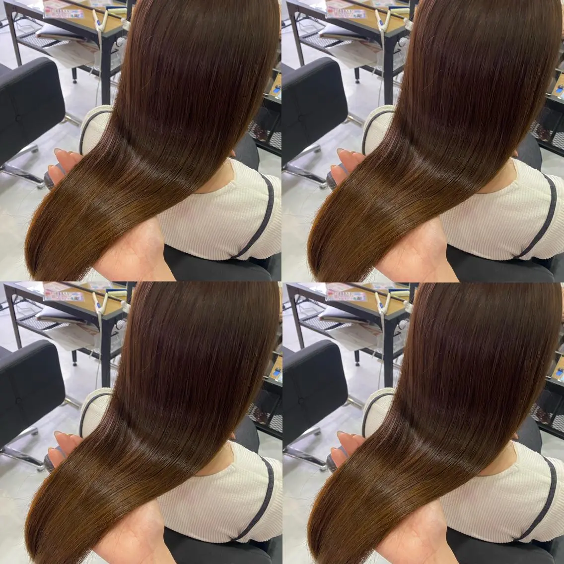 ロング カラー トリートメント 髪質改善×矯正🫧 韓国ヘアasamiのヘアスタイル
