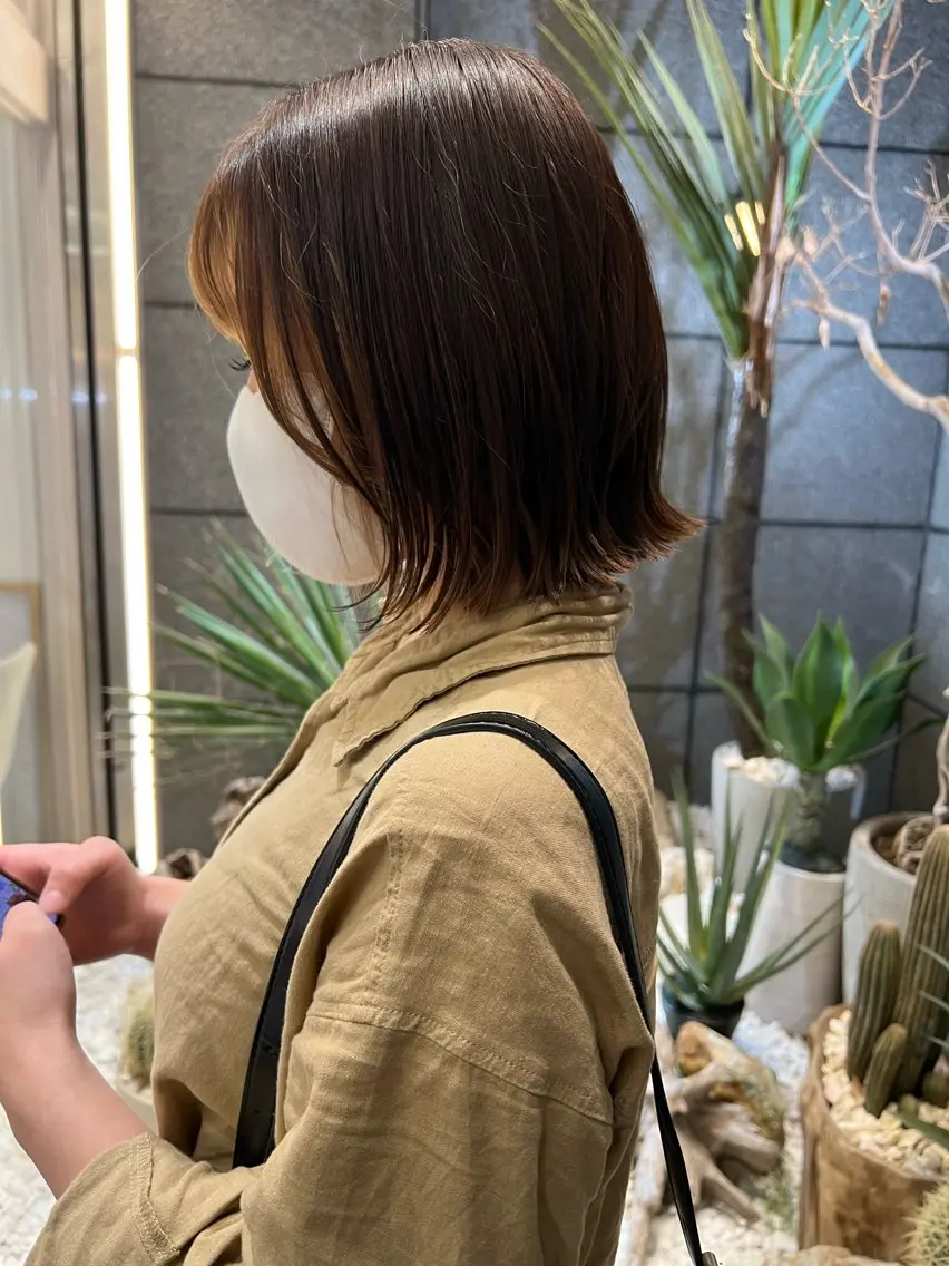 ミディアム 外ハネヘア カット レディースパーマ 🧺🪽/SHUNOのヘアスタイル