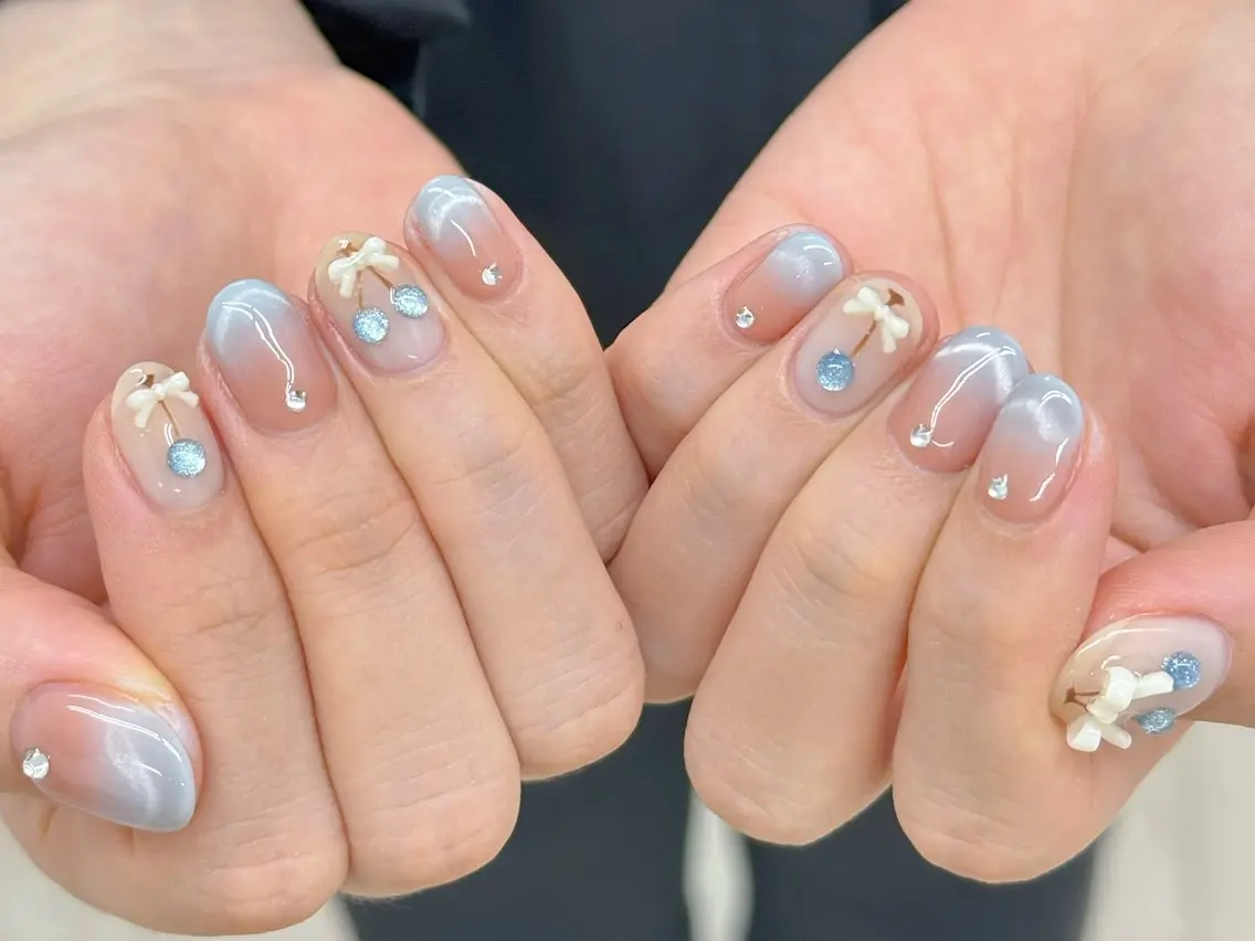 ネイル 長さ出し フットネイル ジェルネイル マグネットネイル 持ち込み ハンドネイル ハンドケア Ocean Nailのネイルデザイン
