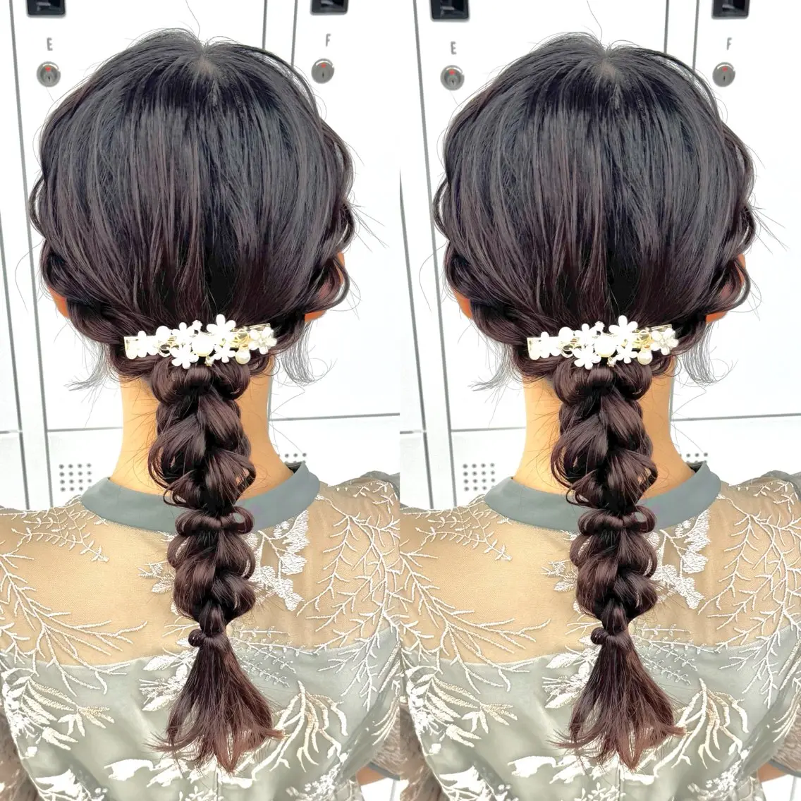 ロング ヘアアレンジ ヘアセット ヘアメ🎀ハイトーン 🩵エクステ🪄しほのヘアスタイル