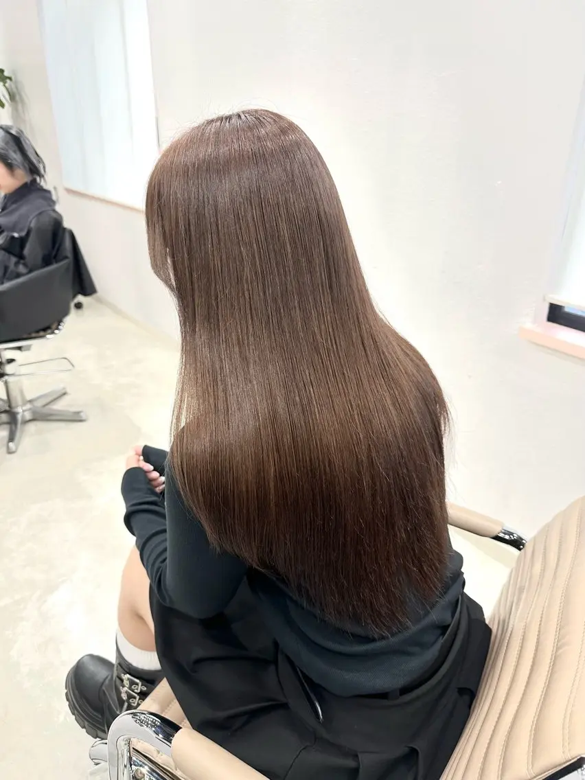 ロング カラー カット ヘアカラー トリートメント 韓国レイヤー特化 ／ミクのヘアスタイル