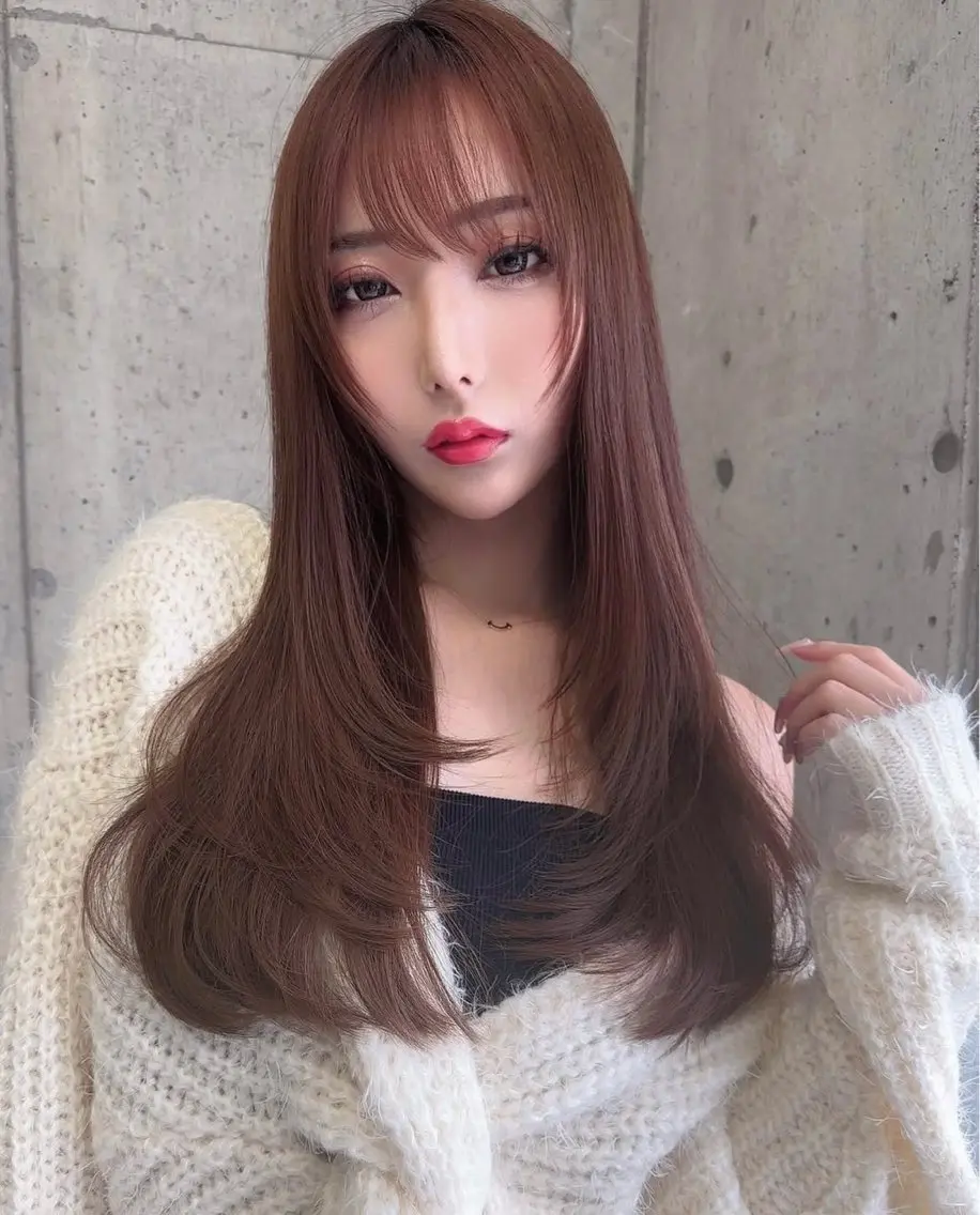 ロング カット トリートメント 縮毛矯正/艶髪/ 透明感カラー輝希のヘアスタイル