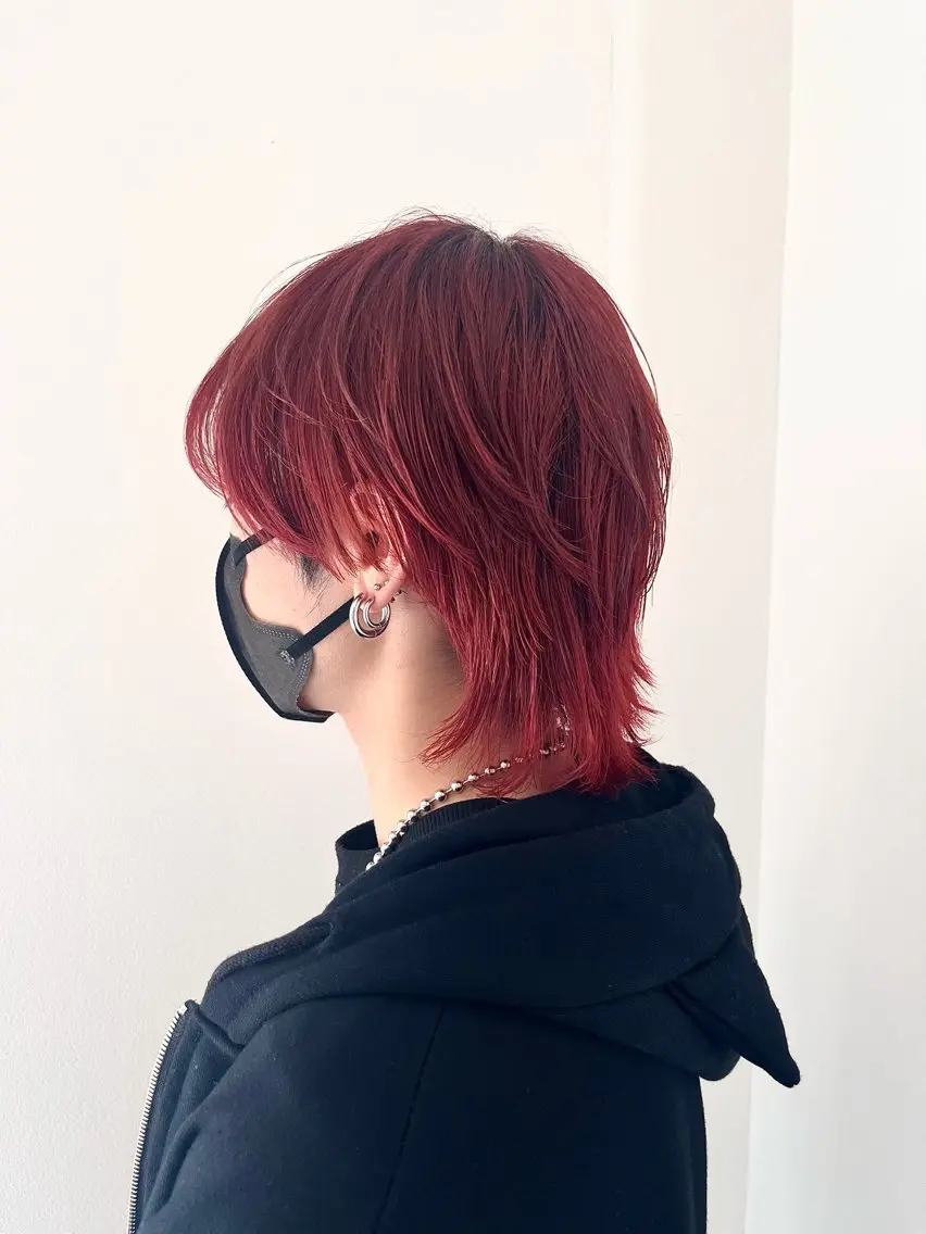 ミディアム ウルフカット カット ヘアカラー トリートメント ヘッドスパ 艶髪職人🫧 タイキのヘアスタイル