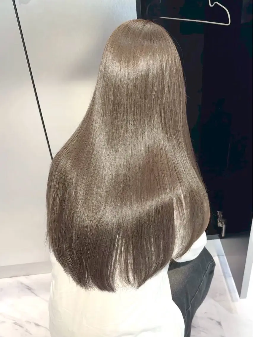 🎀当日限定🎀カット+ブリーチ無しダブルカラー+oggi otto髪質改善1STEPトリートメントの写真