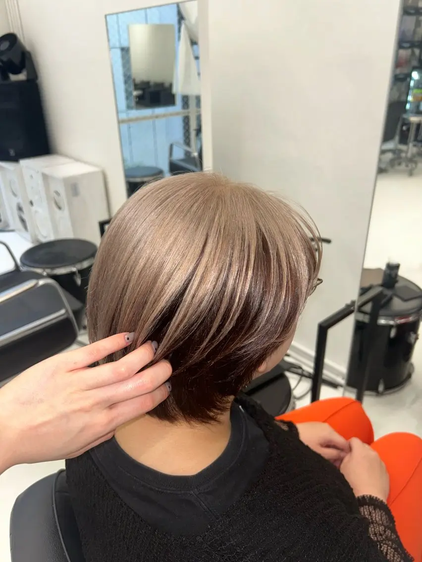 カラー ベージュカラー ブラウンカラー ココアブラウン ホワイトベージュ ヘアカラー トリートメント カットモデル募集中/ 原宿/MOENOのヘアスタイル