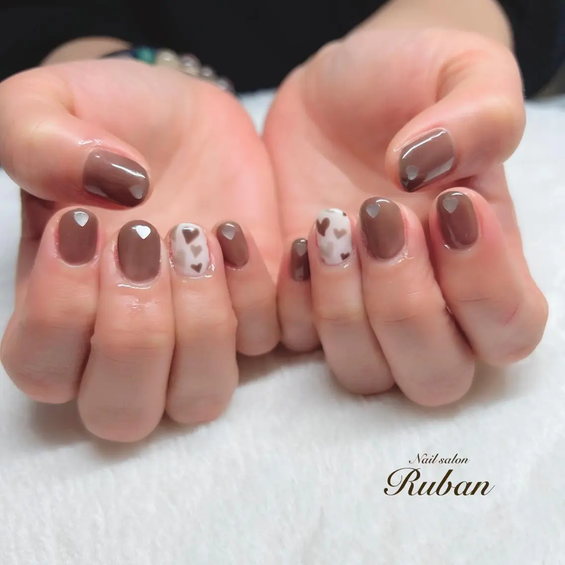 ネイル ハート バレンタイン Nail salon Rubanのネイルデザイン