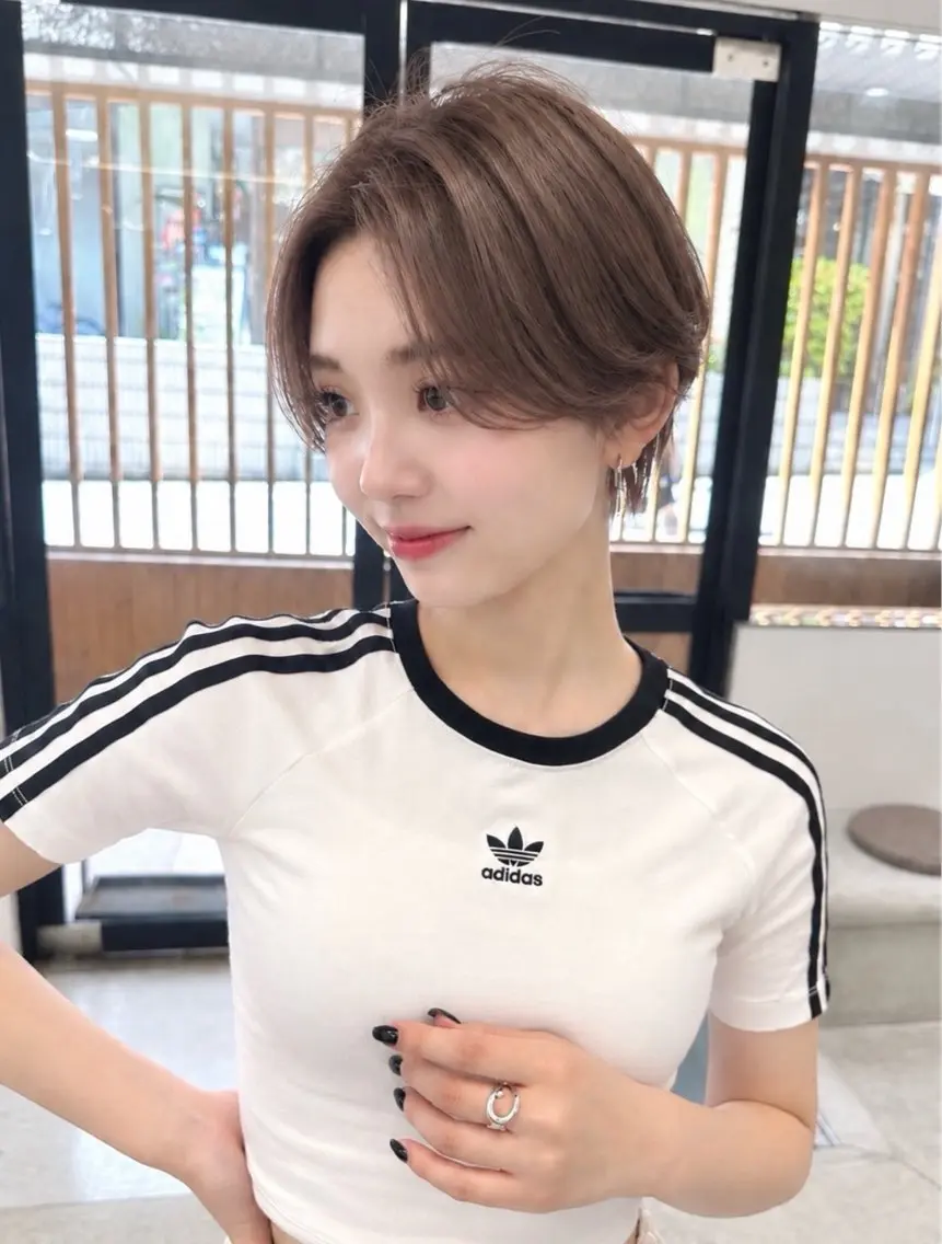ショート カット ヘアカラー トリートメント 骨格診断で絶対可愛い ✨丸みショート✨凌弥のヘアスタイル