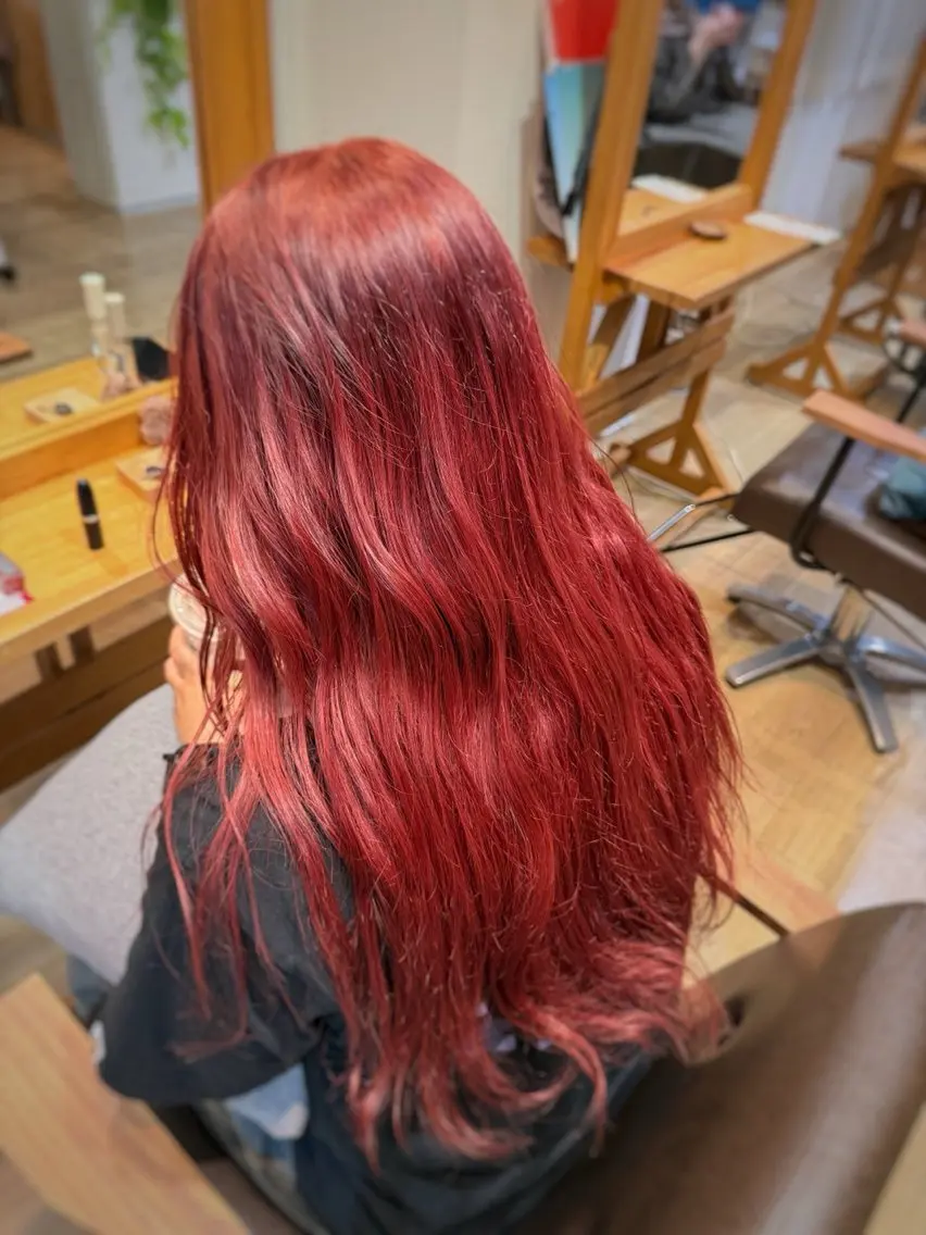 ロング カラー ヘアカラー RENA｜ 可愛いヘアカラーのヘアスタイル