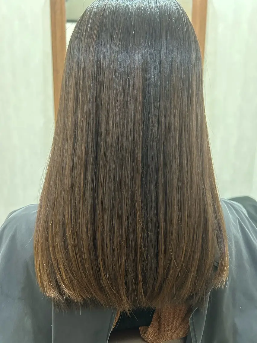 ロング カット 縮毛矯正 トリートメント 栗原 諒のヘアスタイル