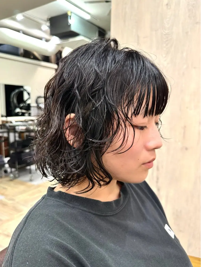 ショート パーマ ボブ 古川 宗永のヘアスタイル
