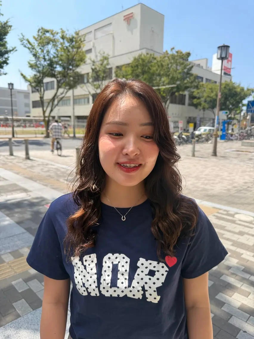 ロング パーマ カット パーマ 阪上 沙織のヘアスタイル