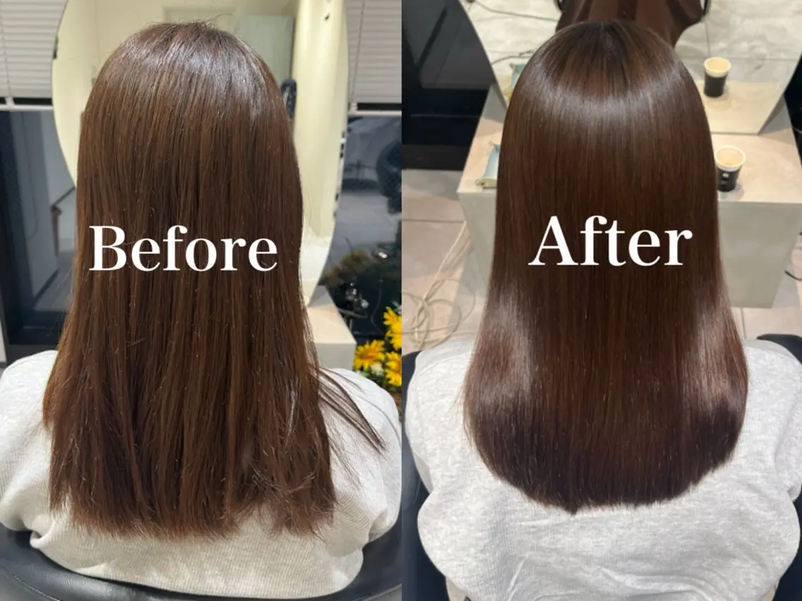 ミディアム パーマ 縮毛矯正 トリートメント 🫧美髪縮毛矯正🫧 Haruのヘアスタイル