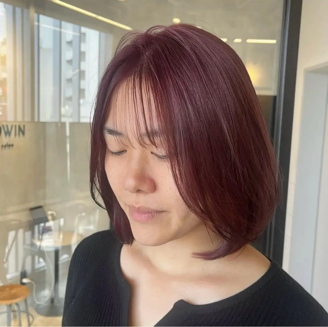 ショート カラー ラベンダーカラー ラベンダーピンク ピンクカラー ボブ カット ヘアカラー トリートメント 大人女性ヘア 半個室 池袋 natsukiのヘアスタイル