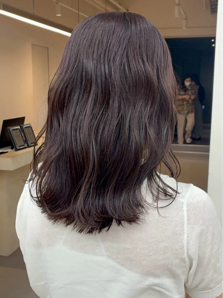 ミディアム カラー 透明感カラー ラベンダーカラー 名駅/透明感カラー/ 艶髪/hinanoのヘアスタイル