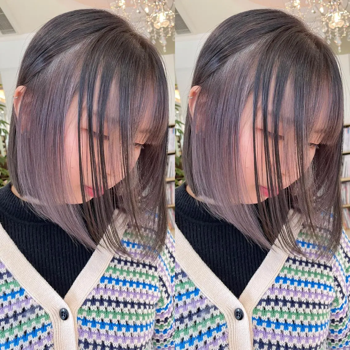ミディアム カラー 💜ハイトーン💛 マジカルかいちゃんのヘアスタイル