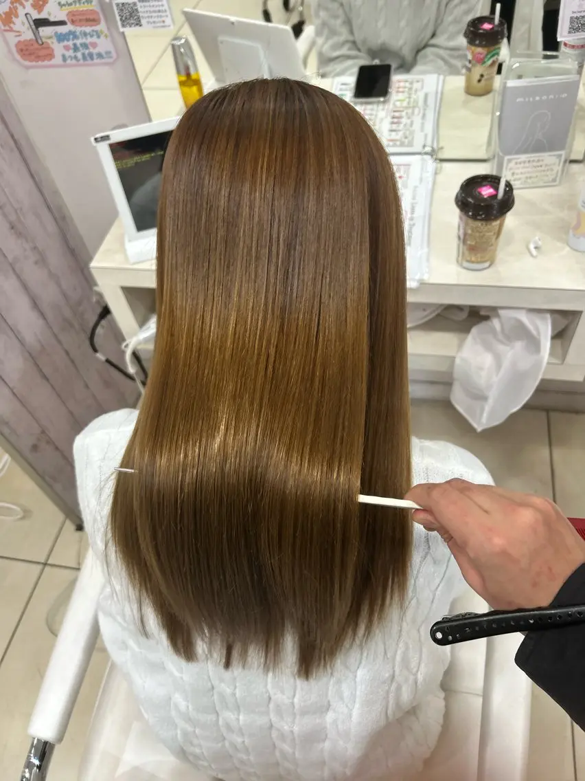 ロング カット 縮毛矯正 【髪質改善カラー】 瀧田嵐士🇰🇷のヘアスタイル