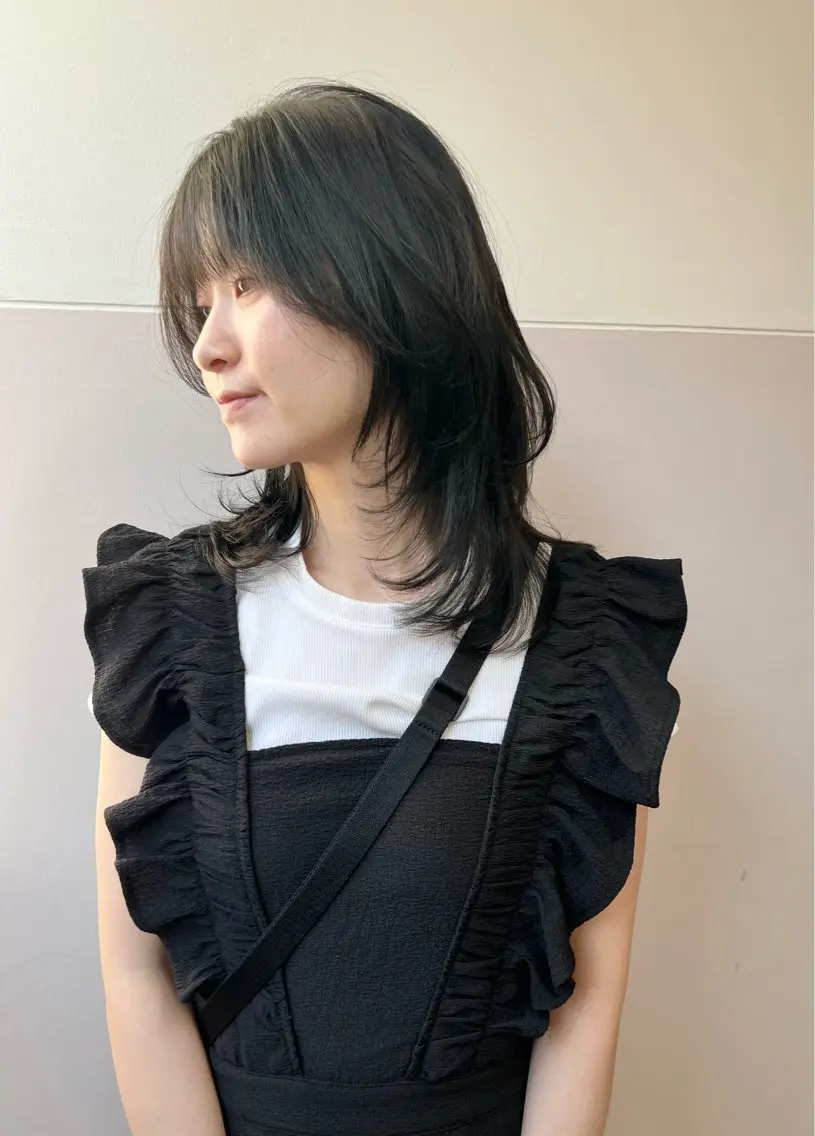 セミロング カラー カット ヘアカラー トリートメント 樫原裕二/レイヤー カット/透明感カラーのヘアスタイル