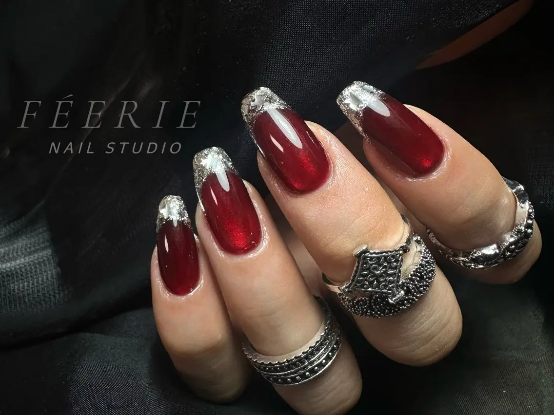 ネイル 成人式 長さ出し フットネイル フレンチネイル ジェルネイル ハンドネイル ハンドケア nail salon Feerieのネイルデザイン