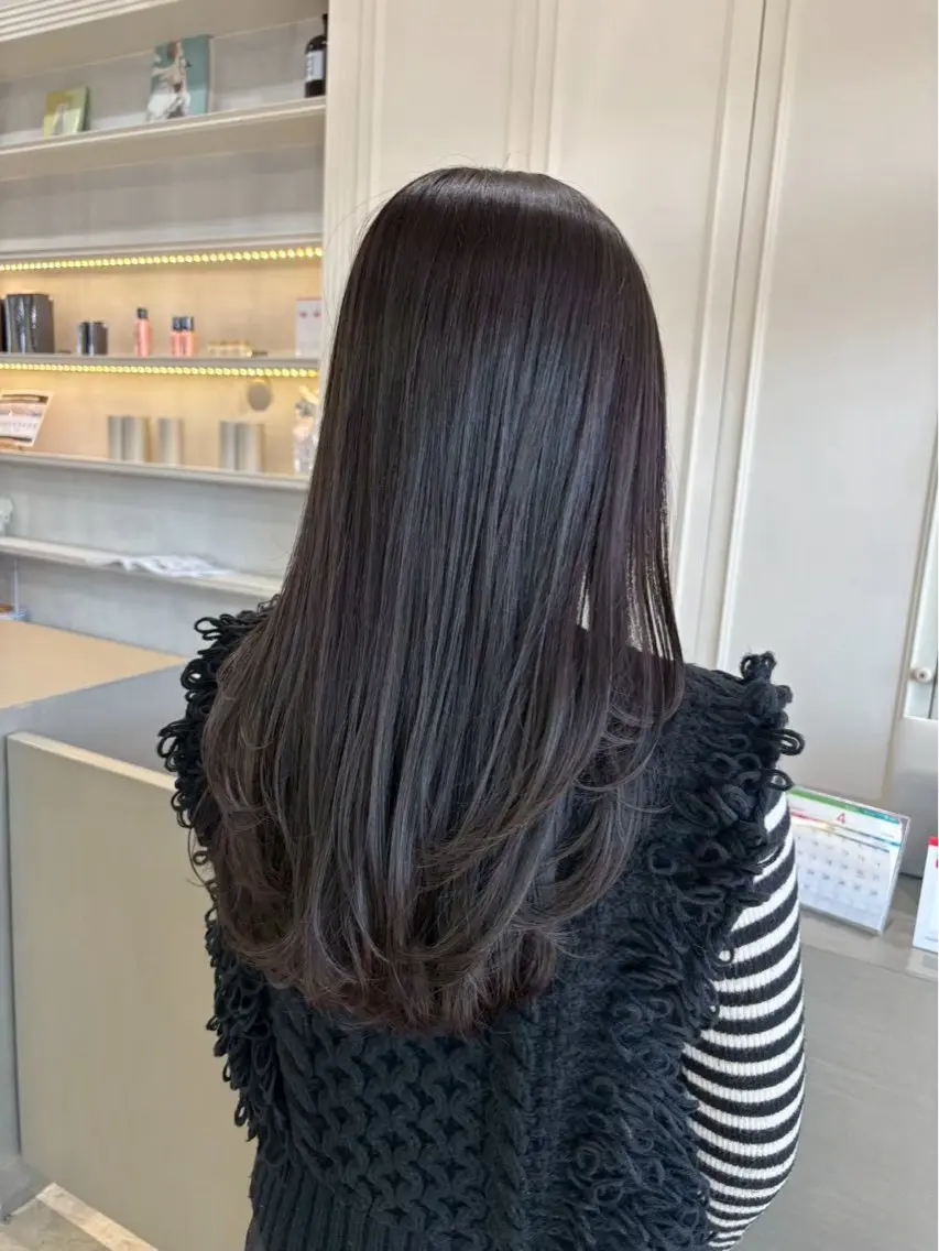 カラー 透明感カラー ここののヘアスタイル