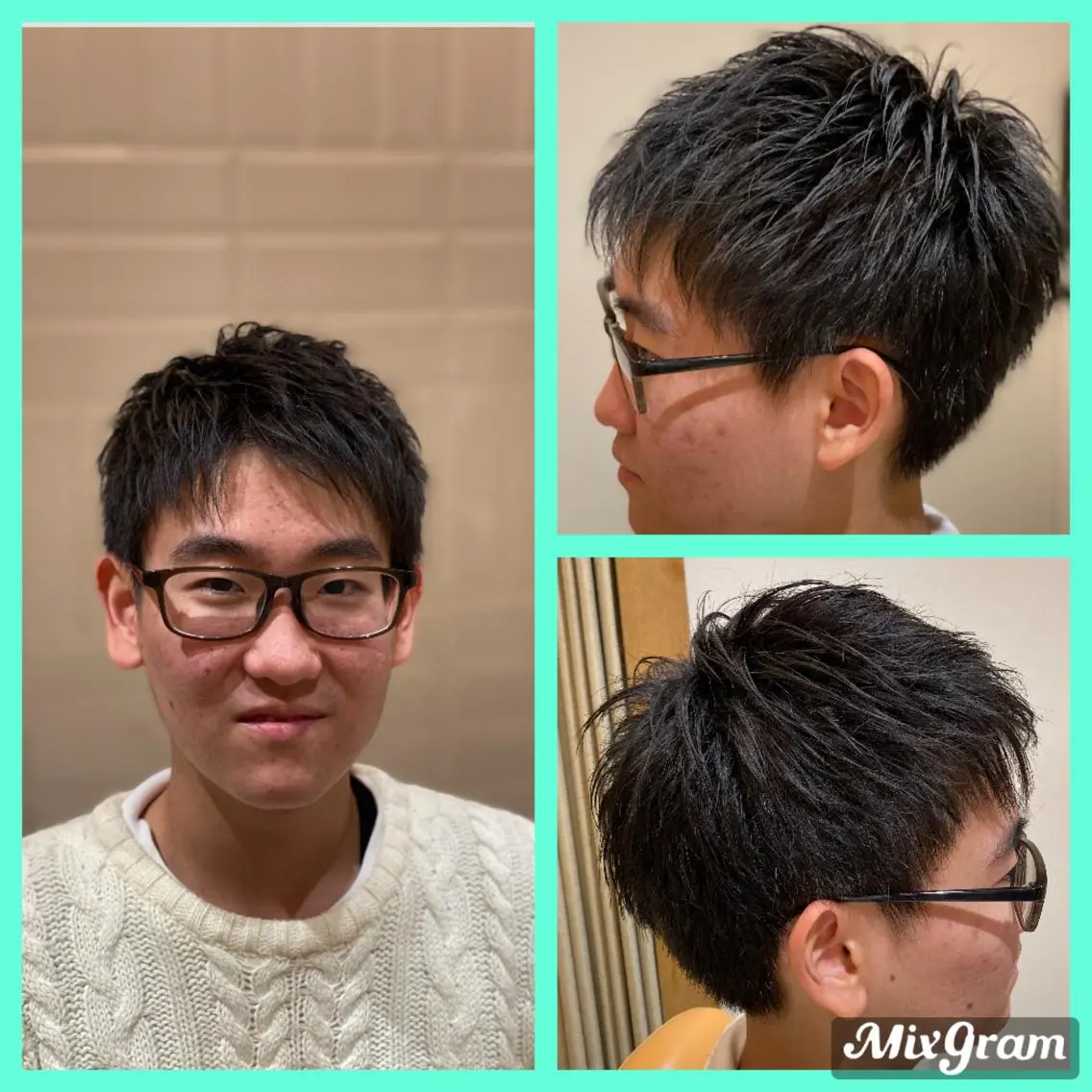 ショート メンズ カット パーマ タカハシ タクミのヘアスタイル
