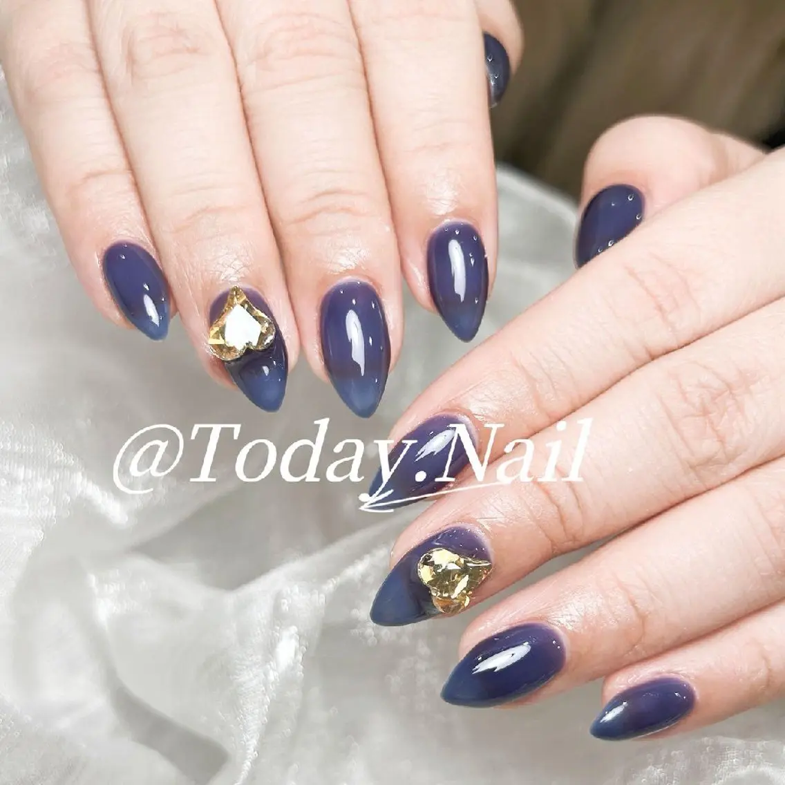 カラー ハンドネイル ラン 花花．nailのネイルデザイン