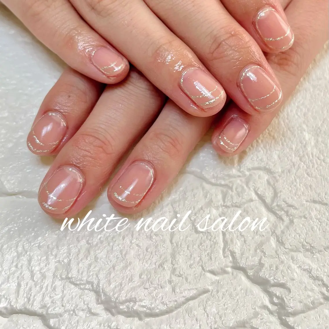 ネイル ラメ(グリッター) 持ち込み ハンドネイル white nail salonのネイルデザイン