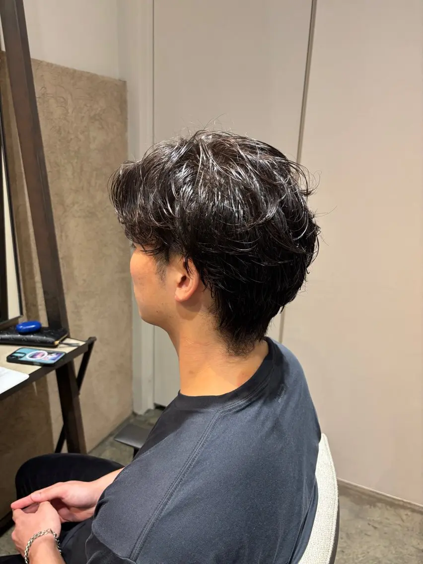 ショート パーマ メンズ パーマ 小野 愛花のヘアスタイル