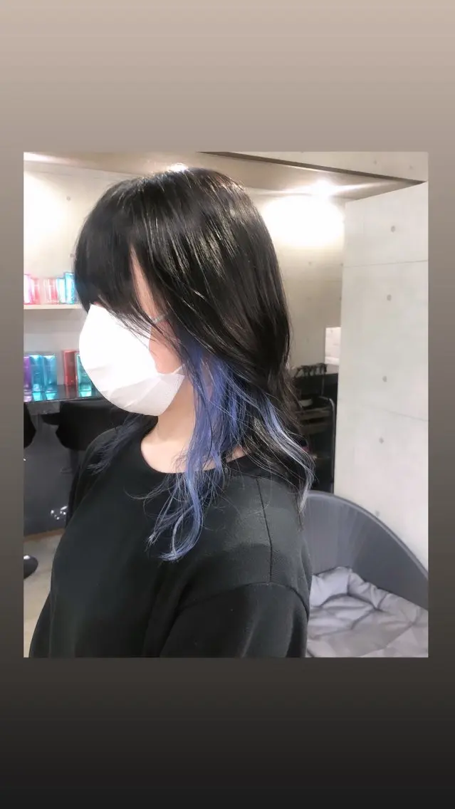 ミディアム 外国人風カラー ハイライト レイヤーカット REVE 美容室のヘアスタイル