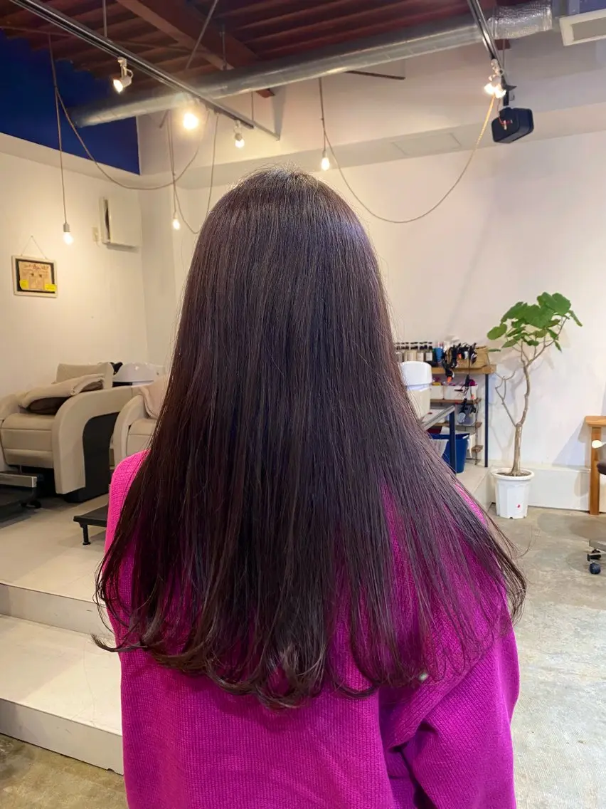 ロング トリートメント ヘアカラー トリートメント ORe'S HAIR BE GLaDユウナのヘアスタイル