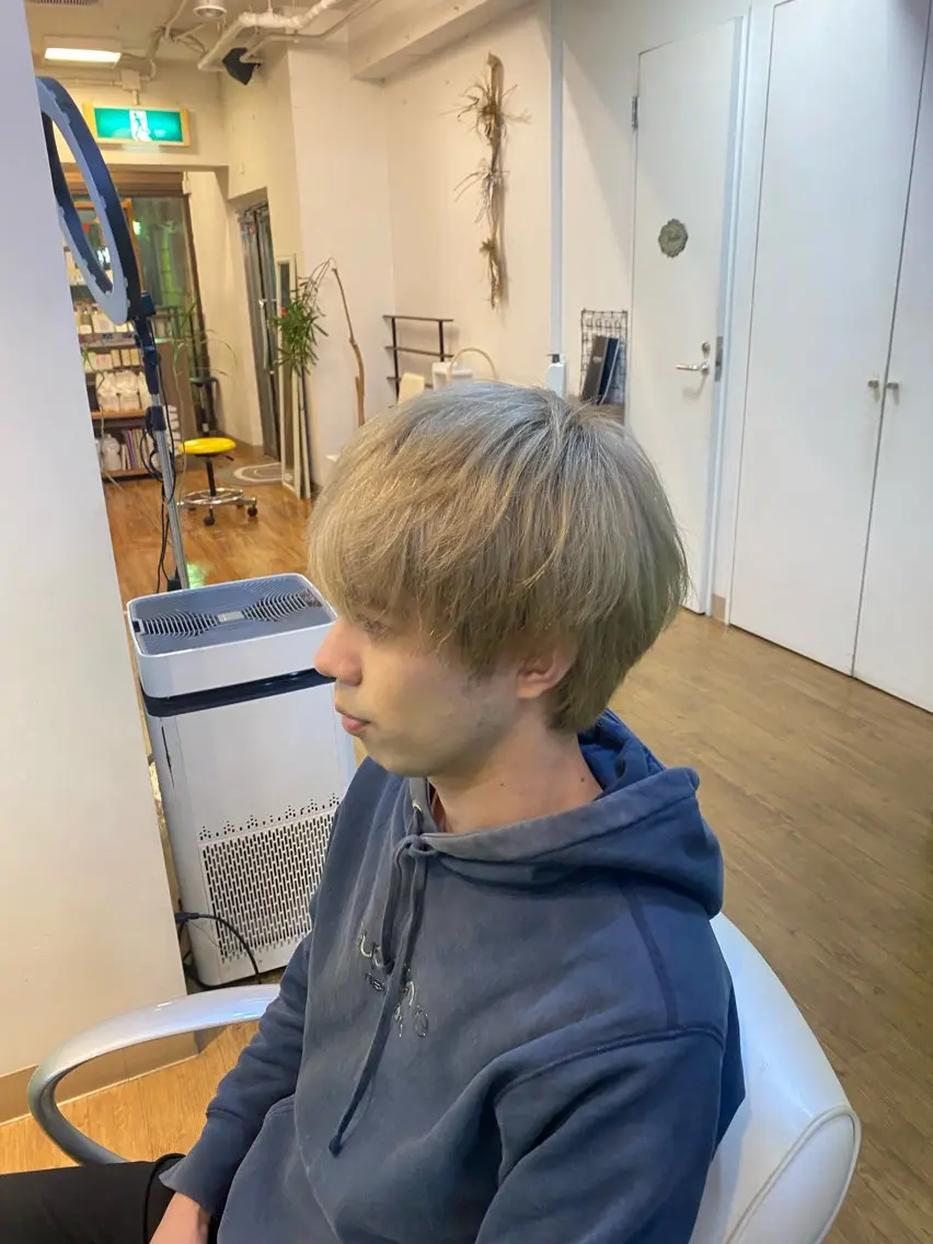 ショート カラー ヘアアレンジ メンズ メンズハイトーン ブラウンカラー ハイトーンカラー ヘアカラー 20代〜40代 大塚🌱松原大将のヘアスタイル