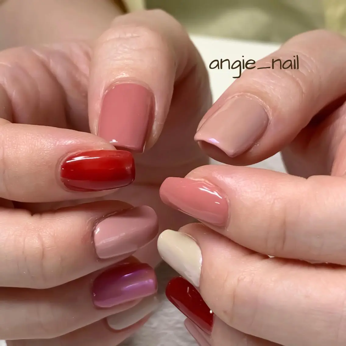 ネイル ピンク angie nailのネイルデザイン