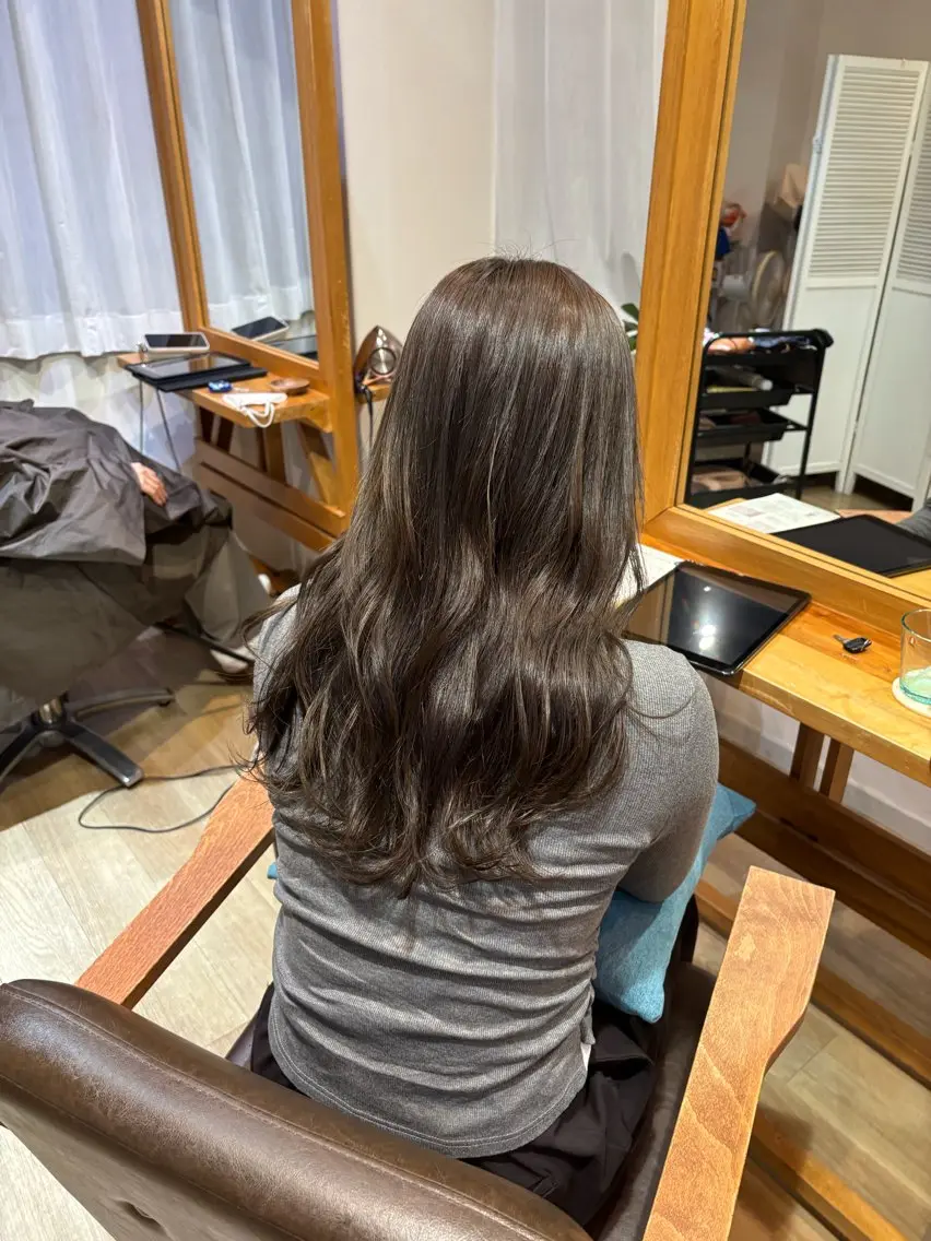 ロング カラー トリートメント RINNO🌷透明感 カラー/髪質改善のヘアスタイル