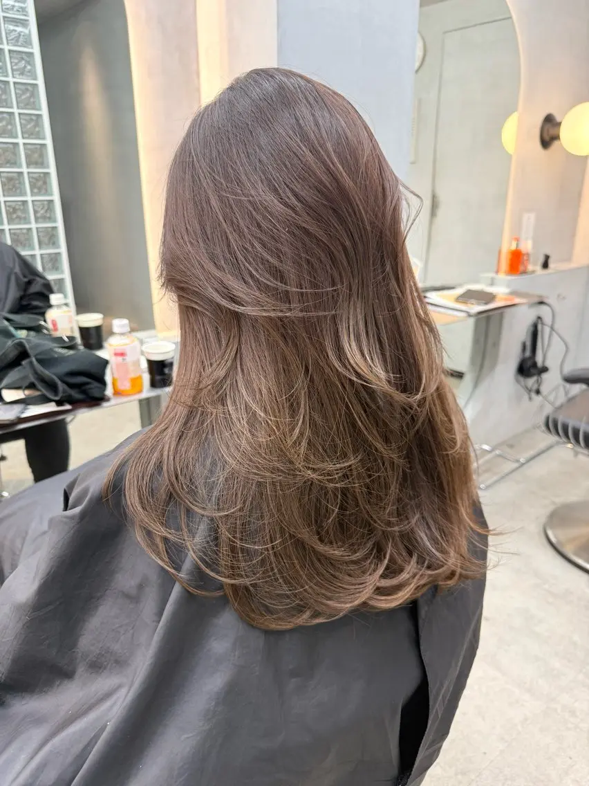 🌈ᵕ̈*カット+プレミアムケアカラー+1ステップシステムトリートメント トリートメントランクアップできますの写真