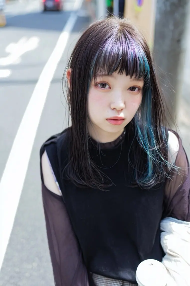 ミディアム カラー スダユーヤ 💫推しカラーウルフのヘアスタイル
