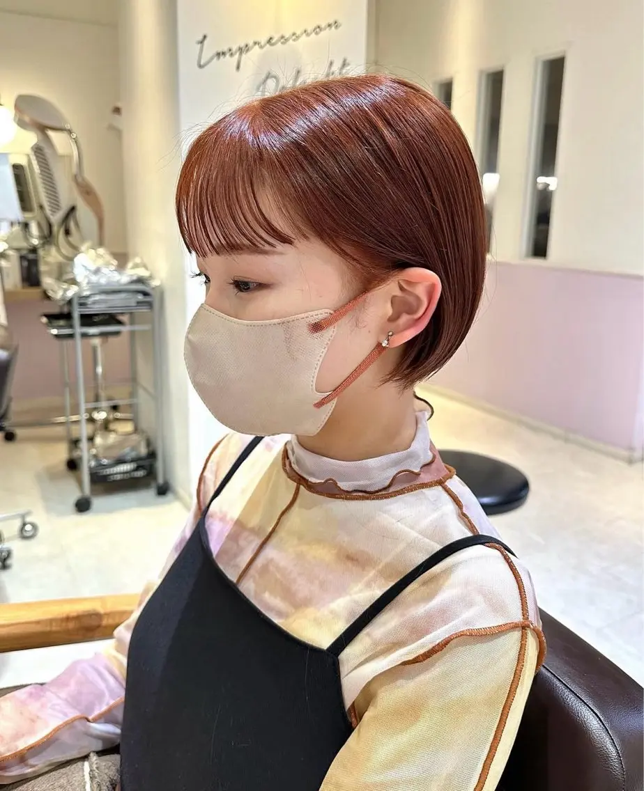 ショート カラー カット ヘアカラー トリートメント 服部 真帆のヘアスタイル