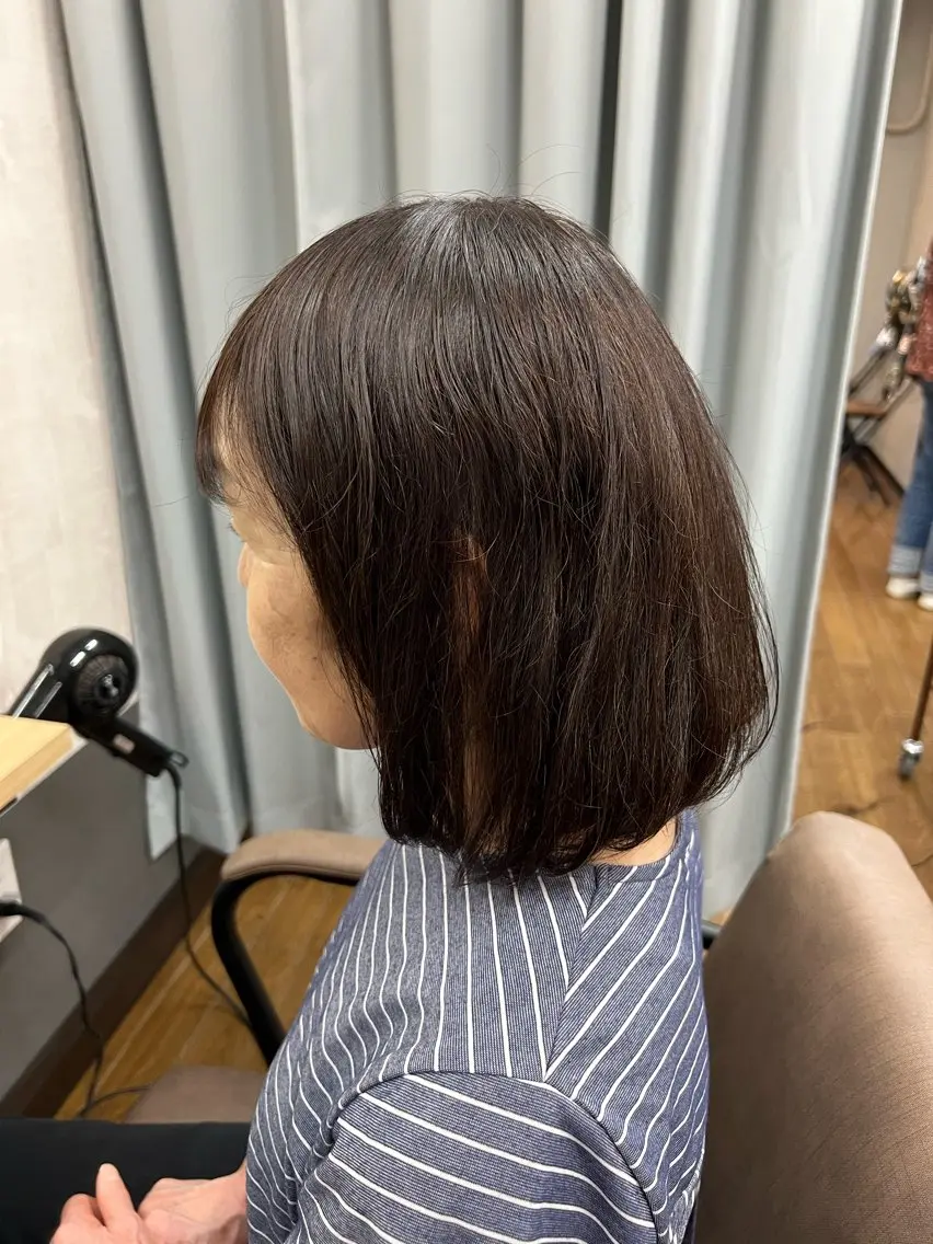 ミディアム カット ヘアカラー TELA HAIR 幕張本郷店 千尋のヘアスタイル