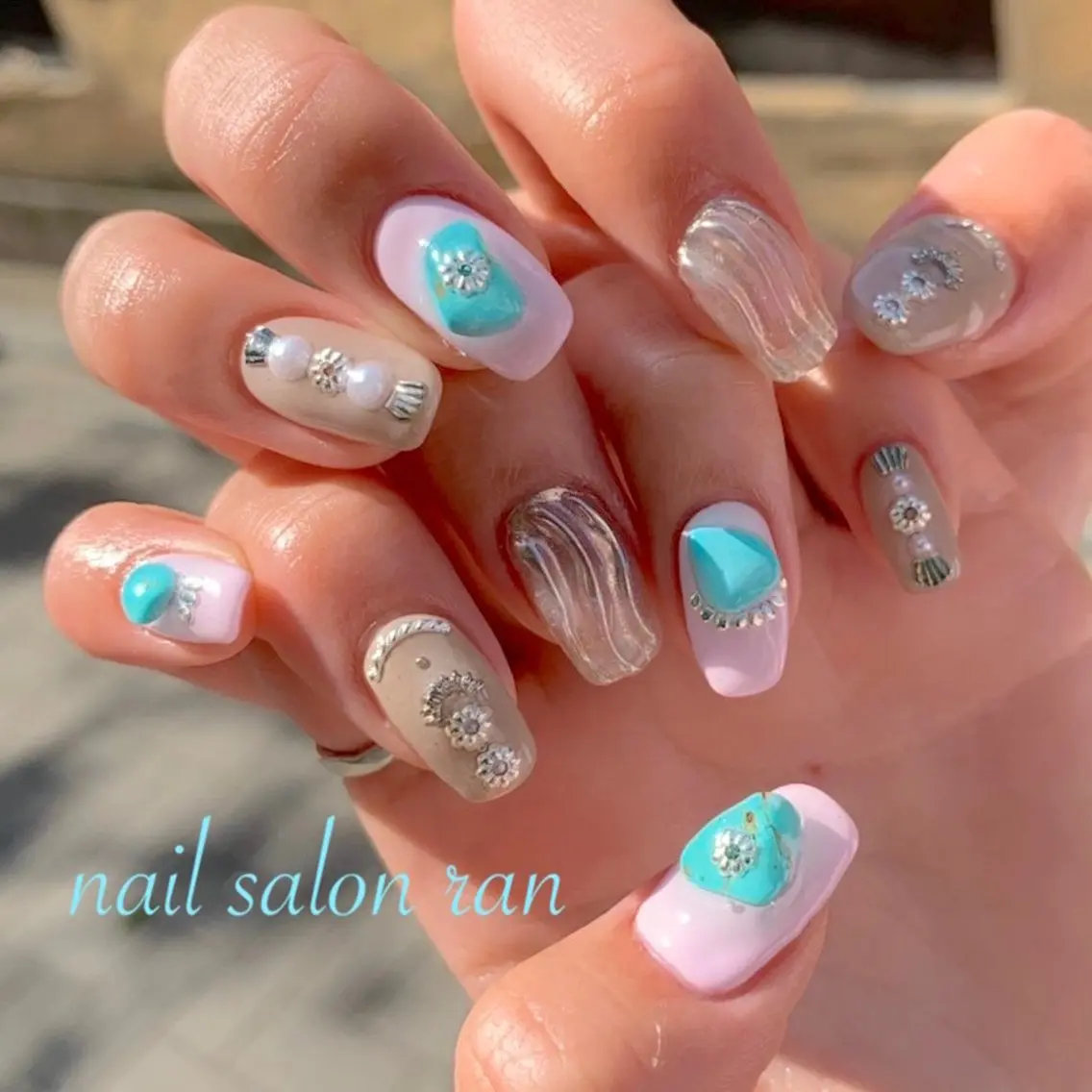 ネイル ニュアンスネイル ハンドネイル ハンドケア nailsalon ranのネイルデザイン