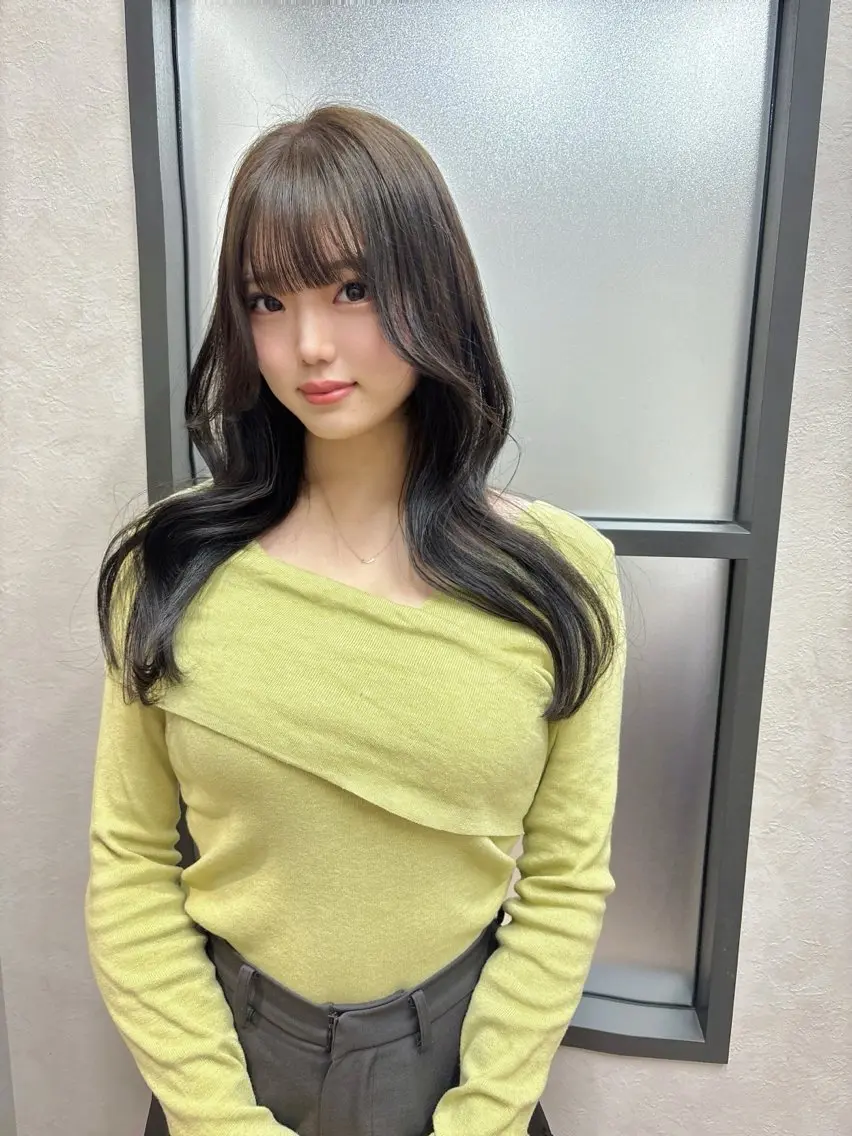 ロング カラー 透明感カラー オリーブカラー トリートメント ヘアカラー トリートメント ✨髪質改善/透明感 カラー🪽わかなのヘアスタイル
