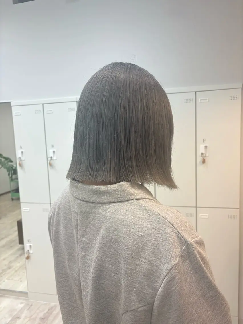 カラー ヘアカラー まろみ暖色×ボブ ×chia🕯のヘアスタイル