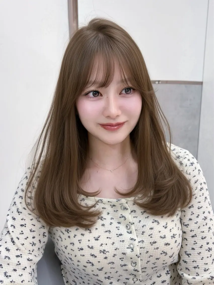 ロング カット ヘアカラー トリートメント 似合わせレイヤー / minami ⟡.·のヘアスタイル