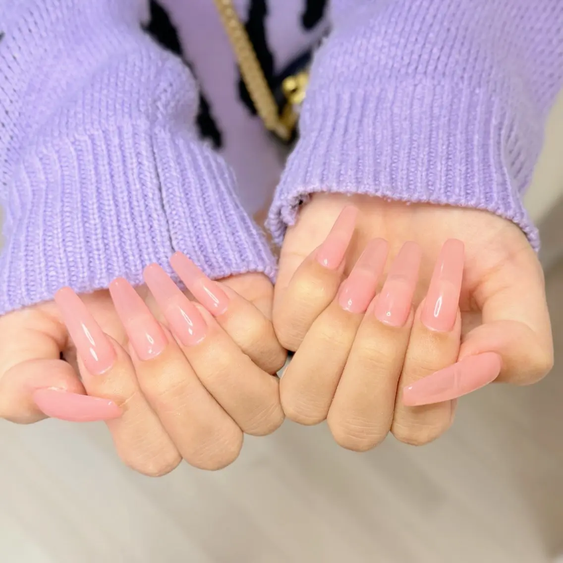 ネイル アートネイル オーロラネイル チークネイル フレンチネイル ガラスフレンチ 🎀🎀YooLi Nail Salonのネイルデザイン
