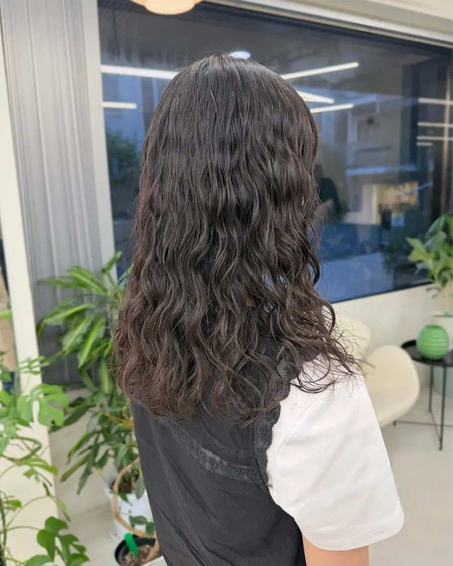 セミロング パーマ セミロングパーマ デジタルパーマ カット パーマ トリートメント 【表参道】Ruri デジタルパーマのヘアスタイル