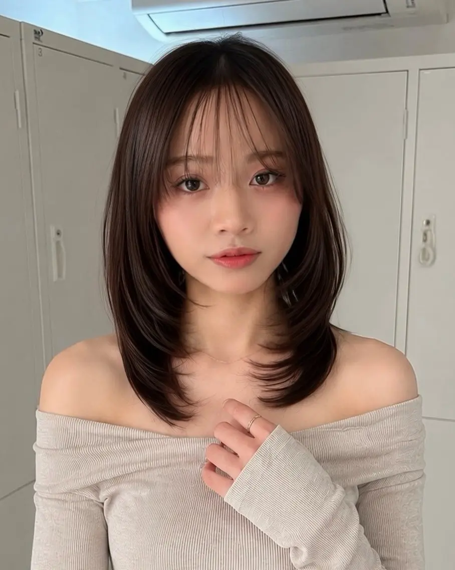 ミディアム 縮毛矯正 カット 縮毛矯正 トリートメント 横浜美容師 みつきのヘアスタイル