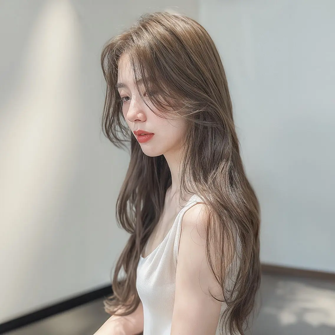 ロング カット ヘアカラー トリートメント THE MAISONのヘアスタイル