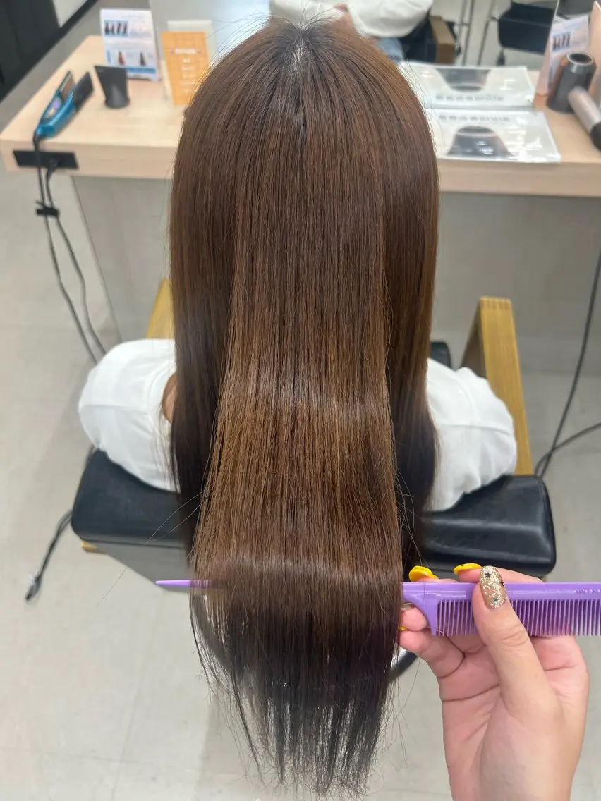 ロング 縮毛矯正 【ALEAP】 sakuraのヘアスタイル