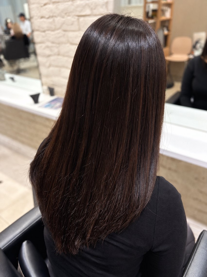 ロング ヘアカラー トリートメント 【表参道】艶カラー 松原 栞🌼‎🤍のヘアスタイル