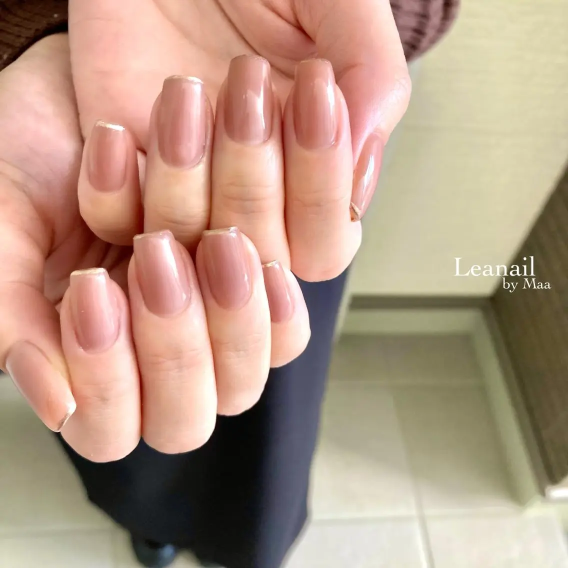 ネイル フレンチネイル ミラーネイル private_ salon.Leaのネイルデザイン