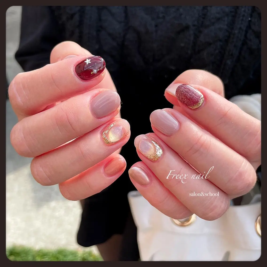 ネイル 冬ネイル クリスマス freex nail /ニュアンス/個性派のネイルデザイン