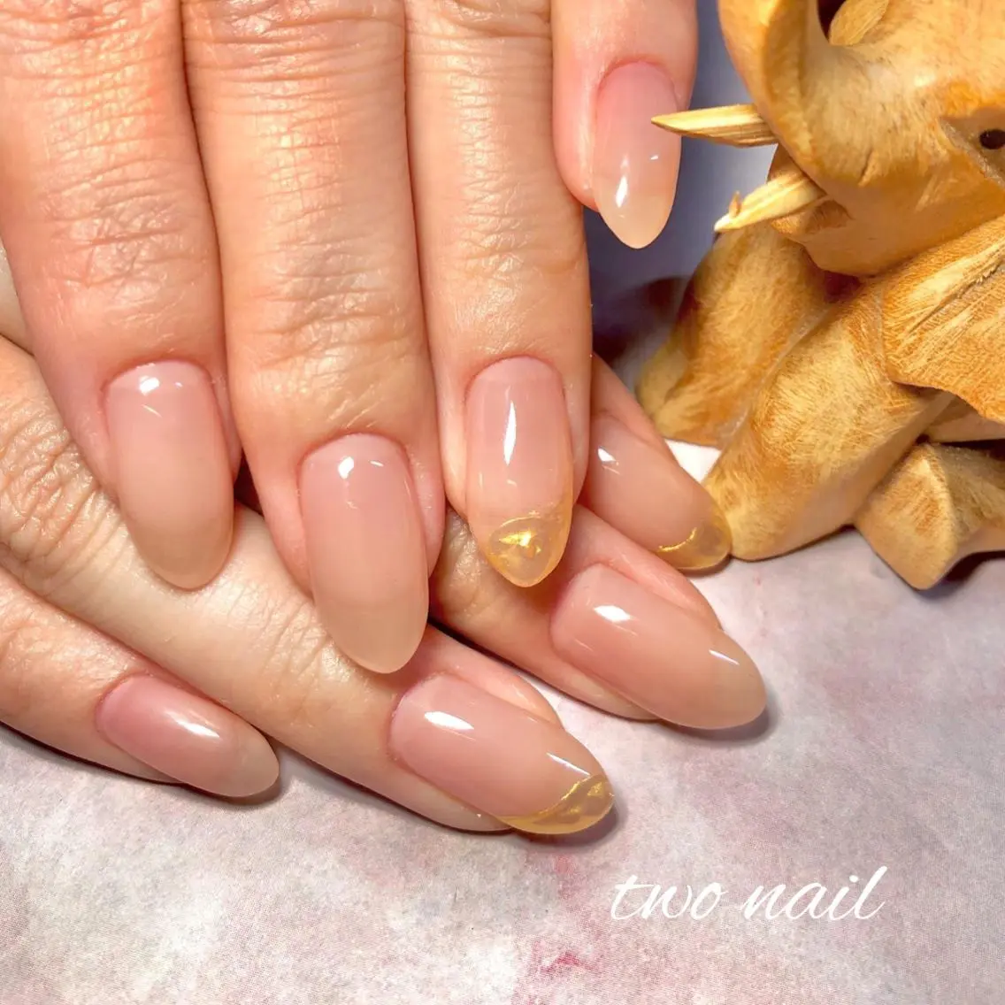 ネイル フットネイル ハート ミラーネイル ニュアンスネイル シンプルネイル two nailのネイルデザイン