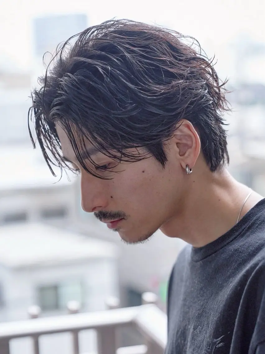 パーマ メンズ カット パーマ fifth park 六反穂 龍介のヘアスタイル